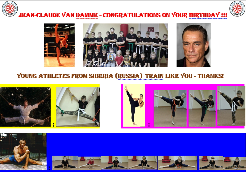 Congratulations on your birthday Jean-Claude Van Damme!